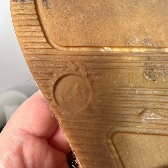 Made In Spain Espadrilles Mary Jane Wedge Sandals SZ 38 US 7.5 Blue Suede Gaimo - Picture 11 of 11